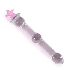 Anal grânulos rosa coração butt plug vidro vibrador vaginal e estimulação brinquedos sexuais para mulher Inserção