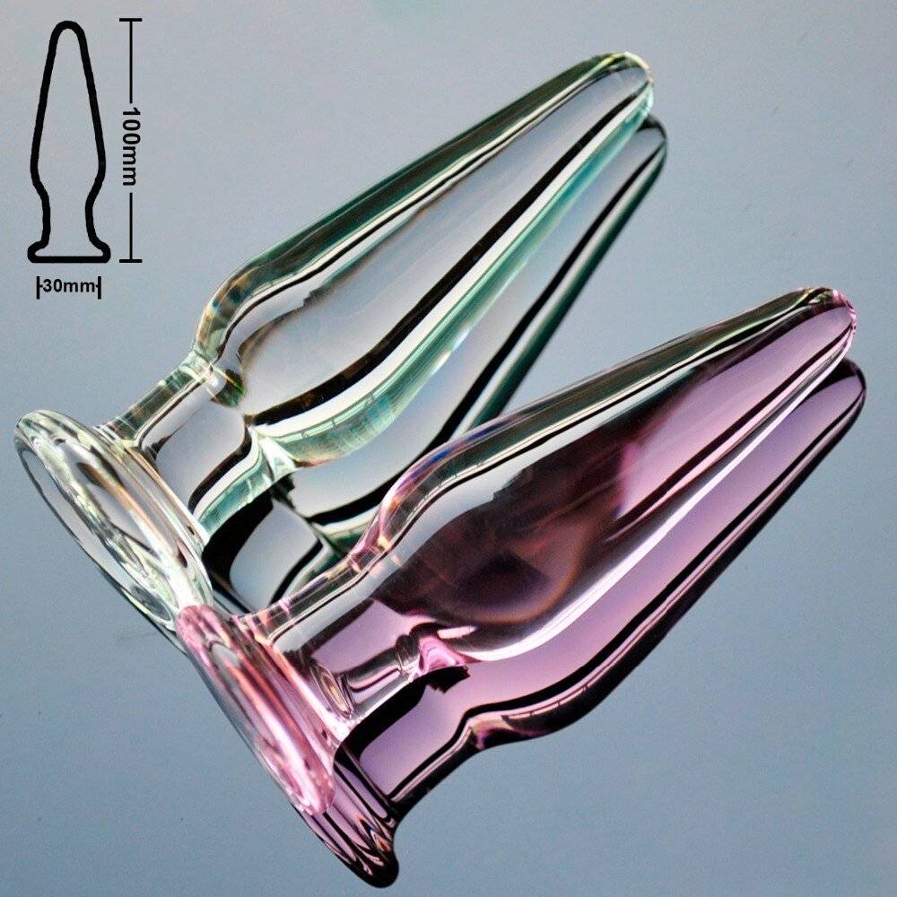 30mm cristal anal dildo pyrex vidro grânulo plugue de bunda falso pênis masculino pênis masturbação adulto ânus brinquedo sexual para mulheres gay