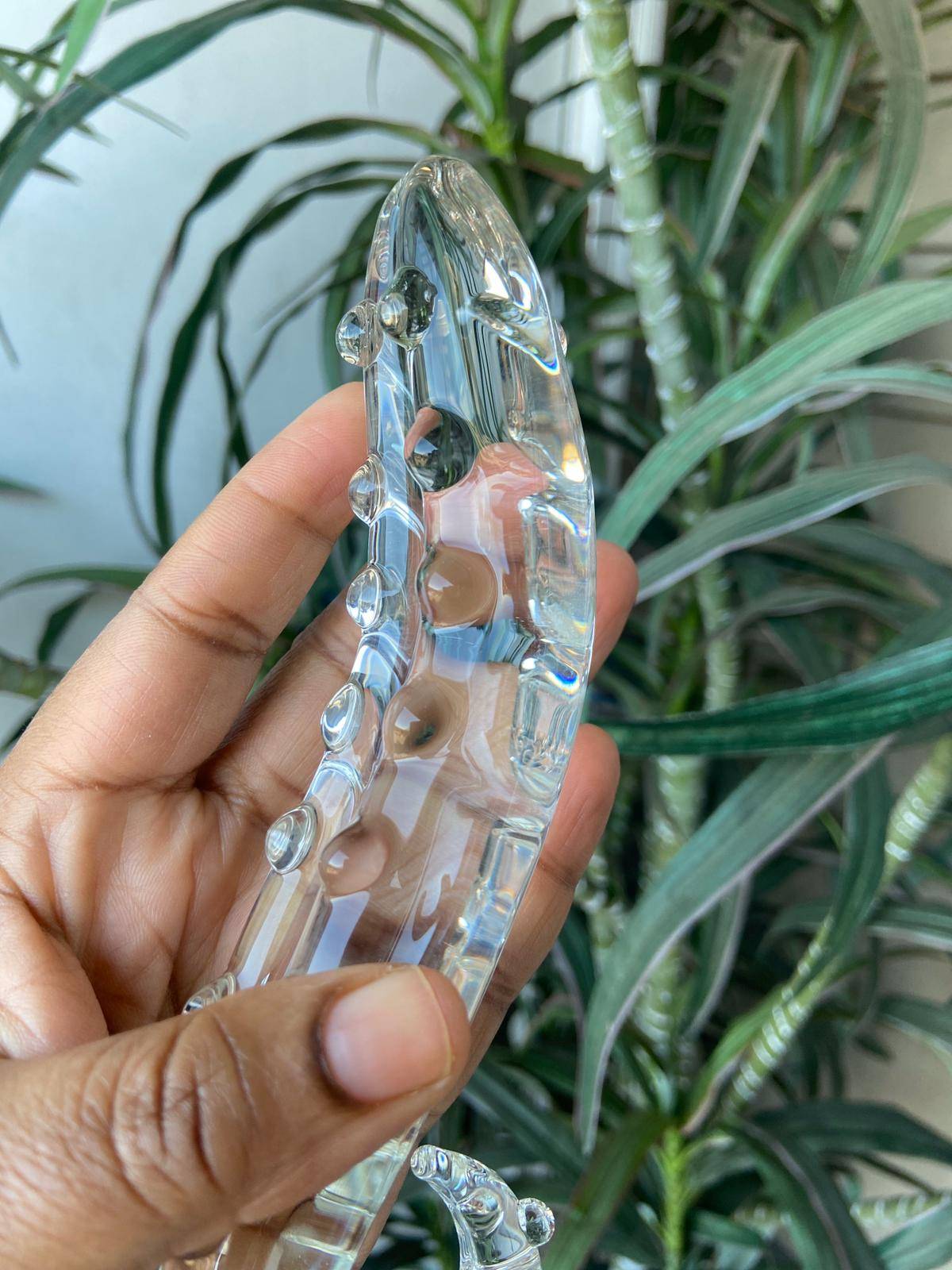 Preto Lobo Pirex Vibrador de Vidro Crystal Clear Penis Caralho Butt Plug Anal Lesbian Adultos Brinquedos Do Sexo para Mulheres Gay Masturbação Feminino