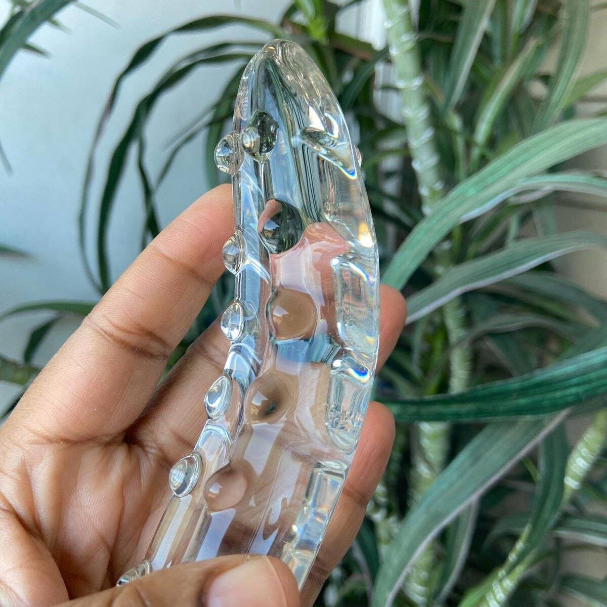 Preto Lobo Pirex Vibrador de Vidro Crystal Clear Penis Caralho Butt Plug Anal Lesbian Adultos Brinquedos Do Sexo para Mulheres Gay Masturbação Feminino