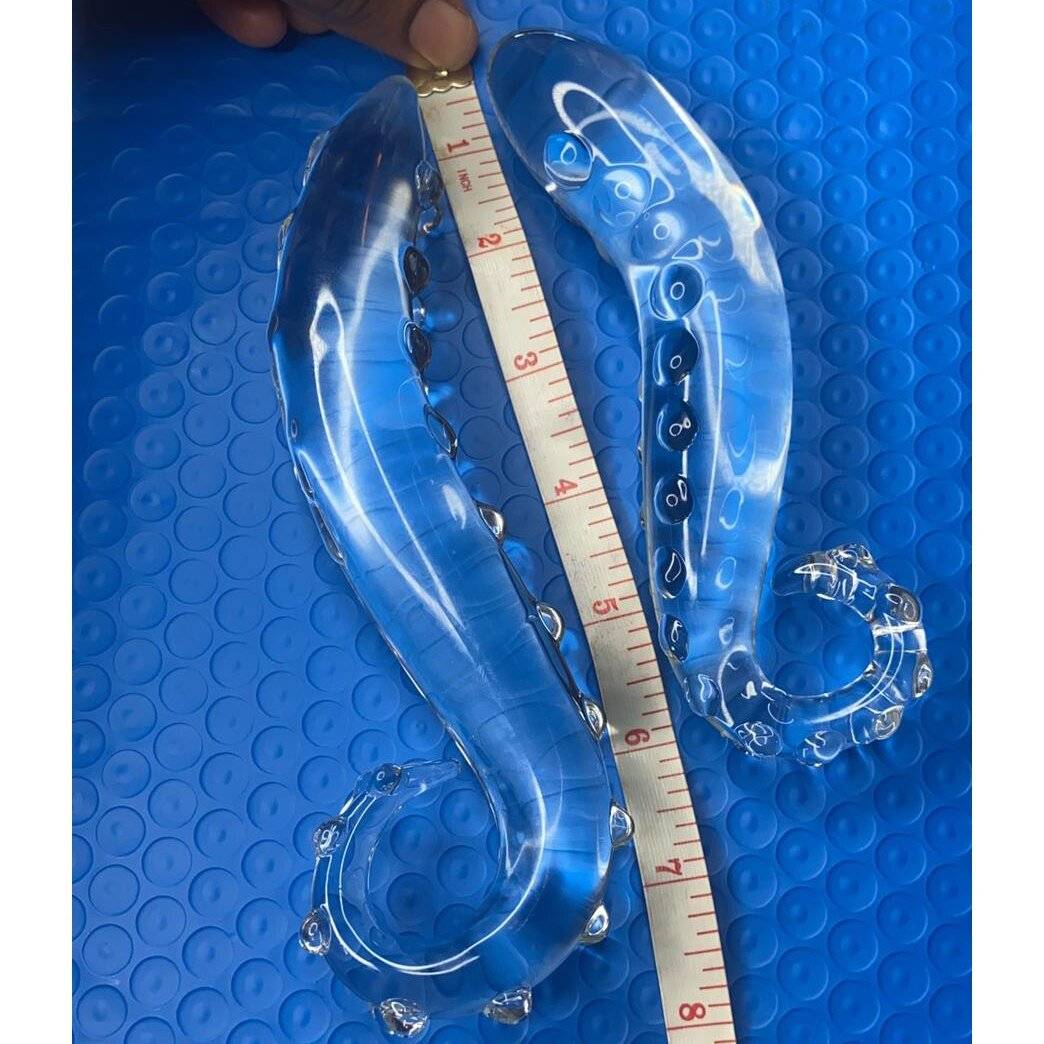 Preto Lobo Pirex Vibrador de Vidro Crystal Clear Penis Caralho Butt Plug Anal Lesbian Adultos Brinquedos Do Sexo para Mulheres Gay Masturbação Feminino