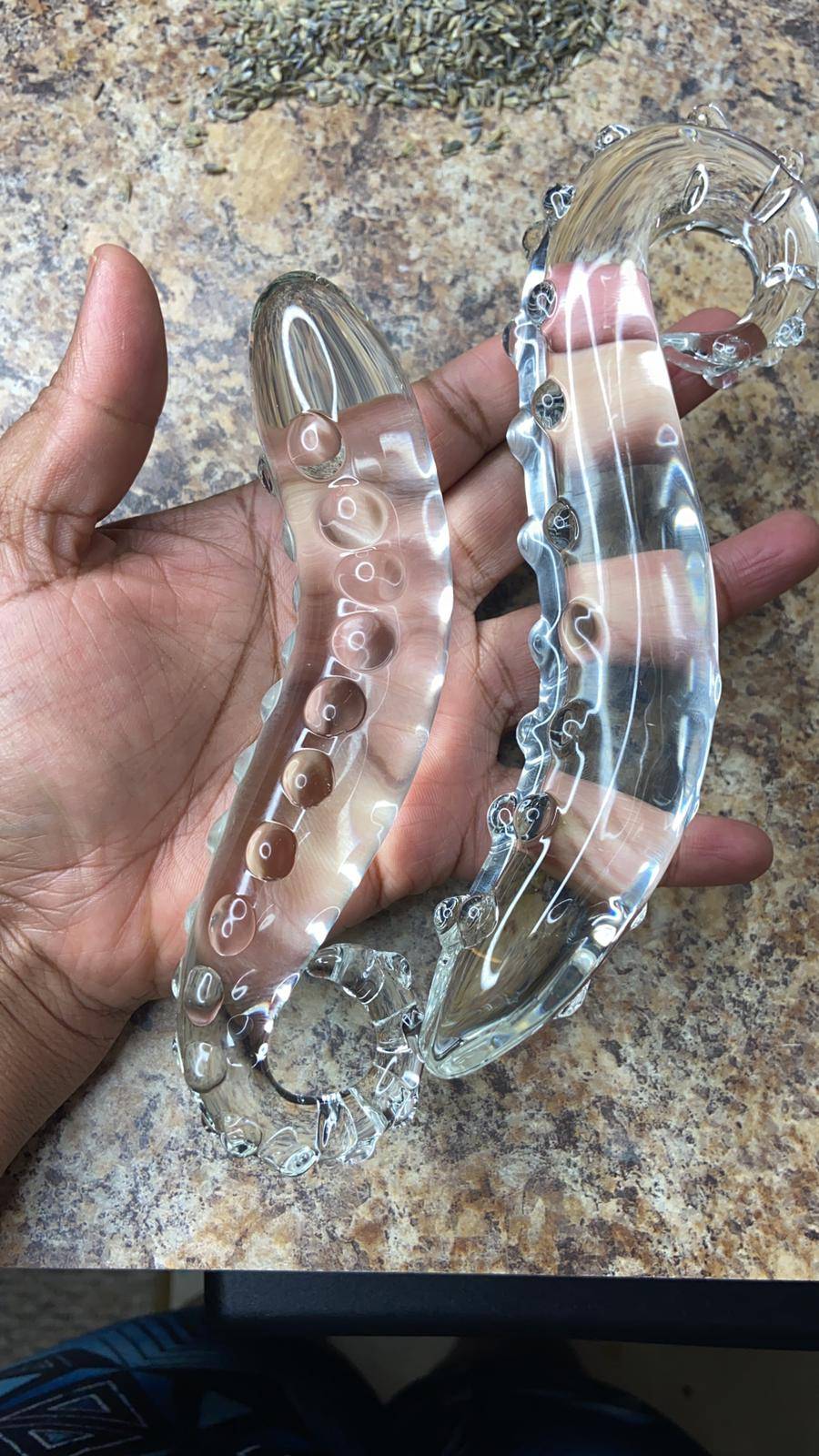 Preto Lobo Pirex Vibrador de Vidro Crystal Clear Penis Caralho Butt Plug Anal Lesbian Adultos Brinquedos Do Sexo para Mulheres Gay Masturbação Feminino