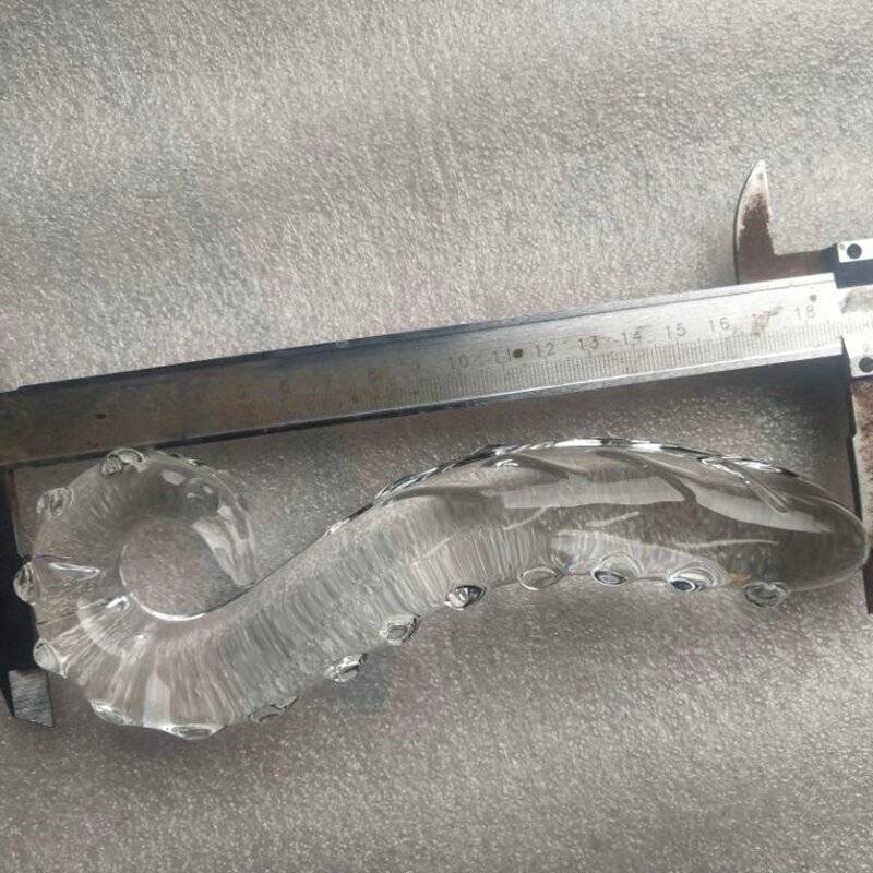 Preto Lobo Pirex Vibrador de Vidro Crystal Clear Penis Caralho Butt Plug Anal Lesbian Adultos Brinquedos Do Sexo para Mulheres Gay Masturbação Feminino