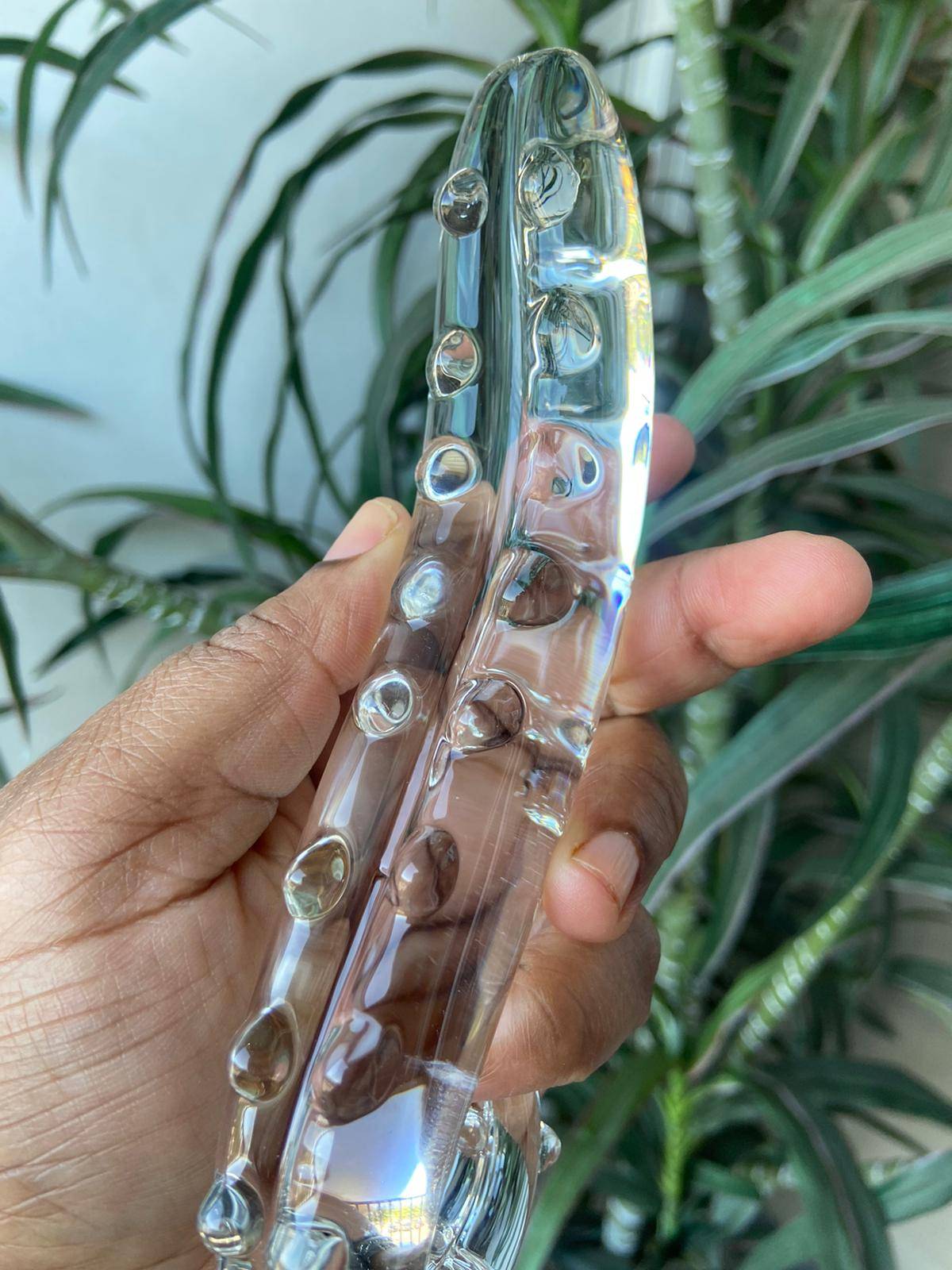 Preto Lobo Pirex Vibrador de Vidro Crystal Clear Penis Caralho Butt Plug Anal Lesbian Adultos Brinquedos Do Sexo para Mulheres Gay Masturbação Feminino