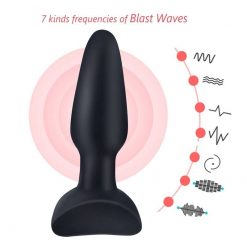 Remoto butt plug 7 frequências de vibração magnetismo condução impacto onda anal plugues bdsm brinquedos bens íntimos para massagem próstata Inserção Plug anal