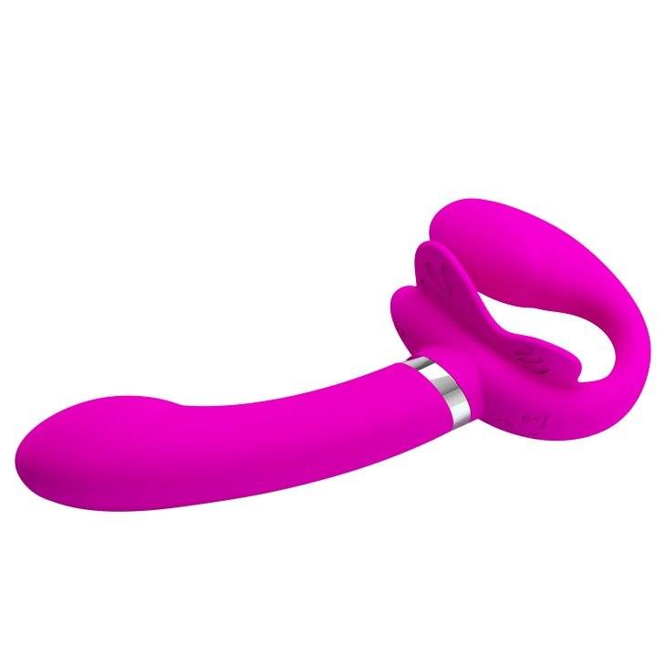 Novo duplo vibratório g-spot clitóris vibradores usar strapless strapon dildo anal plug sexo brinquedos para mulheres casais lésbicas