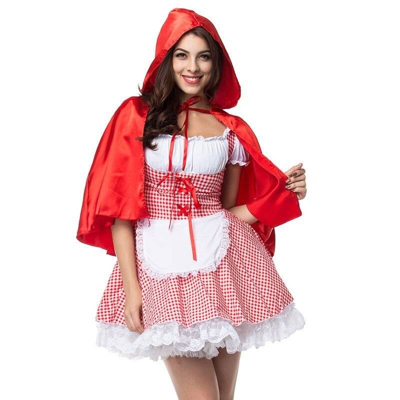 Utmeon fantasia sexy com capuz vermelho, cosplay feminino, uniforme de fantasia, vestido fantasia plus size S-6XL