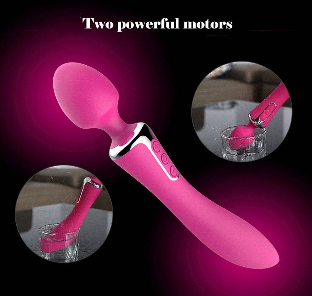 Leten usb recarregável silicone g ponto varinha mágica massageador 2 motores clitoral vibrador adulto brinquedos sexuais para mulher produtos eróticos