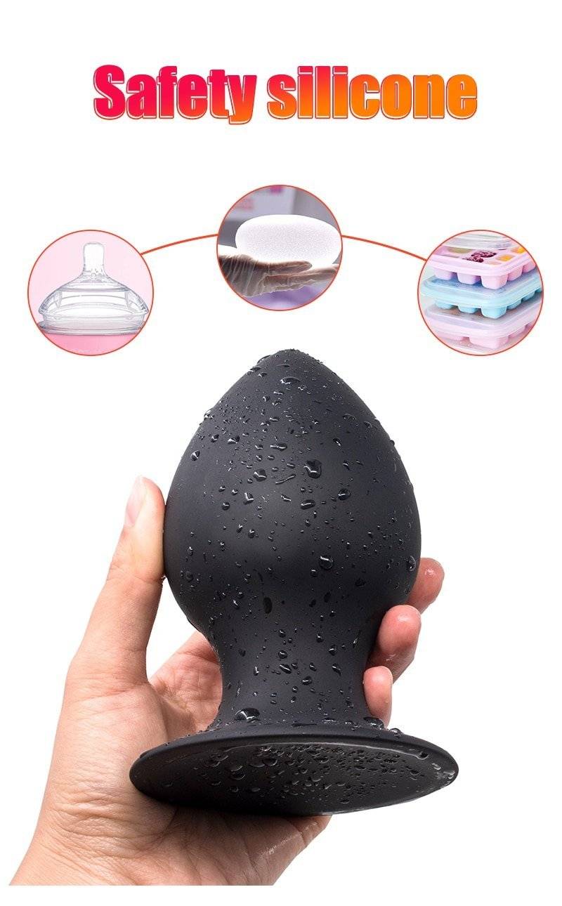 Squeezable enorme butt plug com otário silicone macio anal plug espéculo ânus pesado próstata massageador anal brinquedos sexuais para mulher