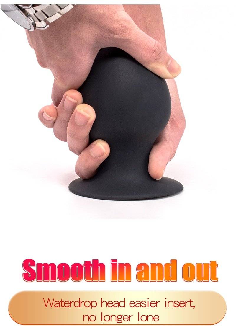 Squeezable enorme butt plug com otário silicone macio anal plug espéculo ânus pesado próstata massageador anal brinquedos sexuais para mulher