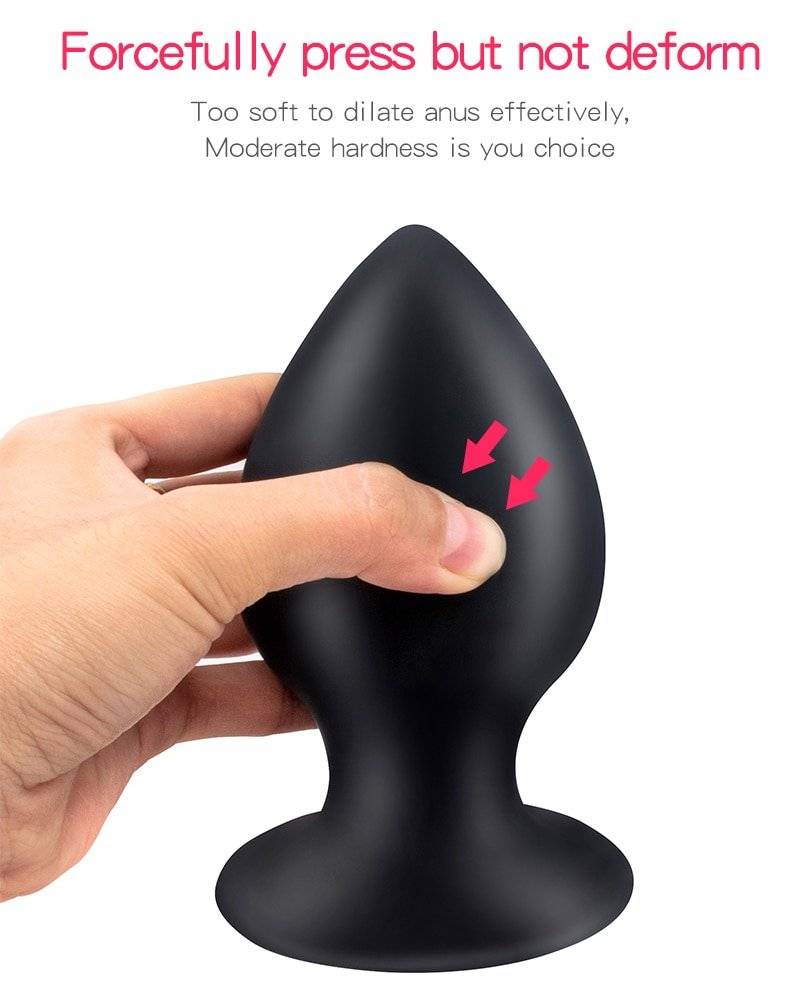 Squeezable enorme butt plug com otário silicone macio anal plug espéculo ânus pesado próstata massageador anal brinquedos sexuais para mulher