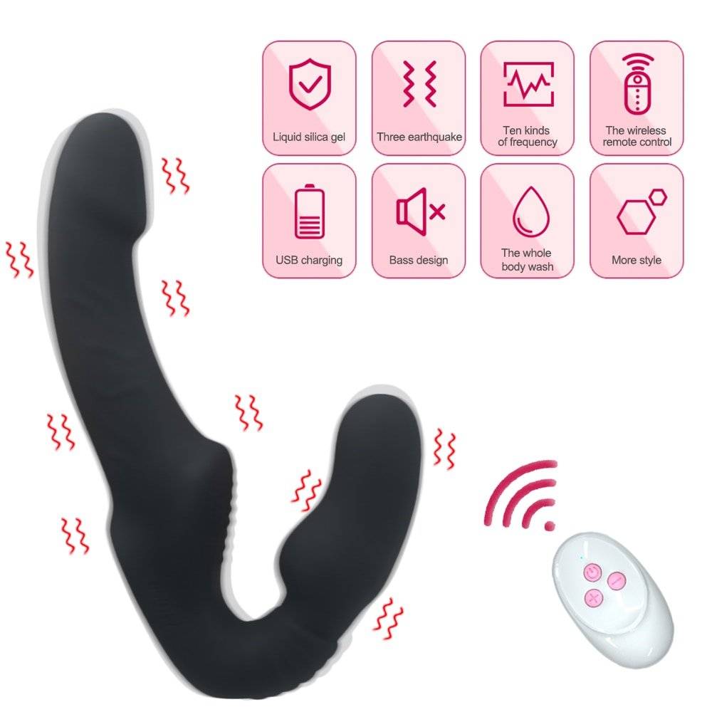 10 velocidades strapless strapon vibrador vibrador feminino duplo vibratório g ponto adulto brinquedos sexuais para mulheres casal anal próstata massageador