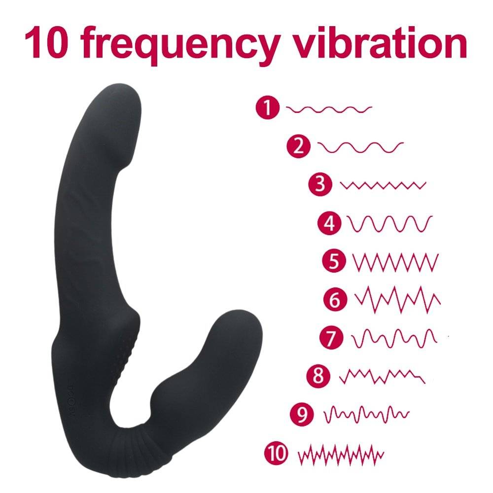 10 velocidades strapless strapon vibrador vibrador feminino duplo vibratório g ponto adulto brinquedos sexuais para mulheres casal anal próstata massageador