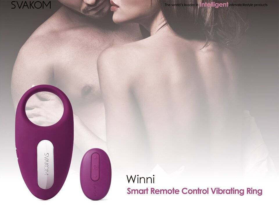 SVAKOM WINNI Cockring Anel Penis Remoto Recarregável Clitóris Estimulador Anel Peniano Vibrador Silicone Brinquedos Adultos Do Sexo para Homens