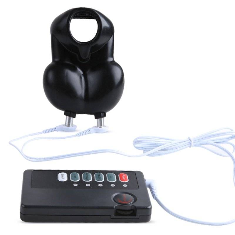 Silicone escroto pênis squeeze pênis mangas choque elétrico masturbador brinquedos sexuais vibra castidade bondage electro estimulador