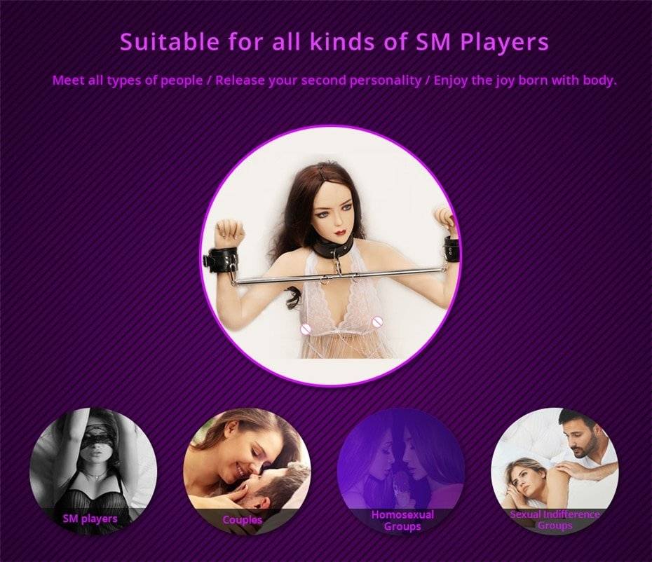 Smspade sexy brinquedos para casais dados sexuales escravo aço inoxidável metal ajustável expansível barra de propagador restrições grilhões Smspade sexy brinquedos para casais dados sexuales escravo aço inoxidável metal ajustável expansível barra de propagador restrições grilhões
