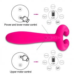 Vibrador Triplo G-Spot Estimulador Vaginal e Clitóris Vibradores