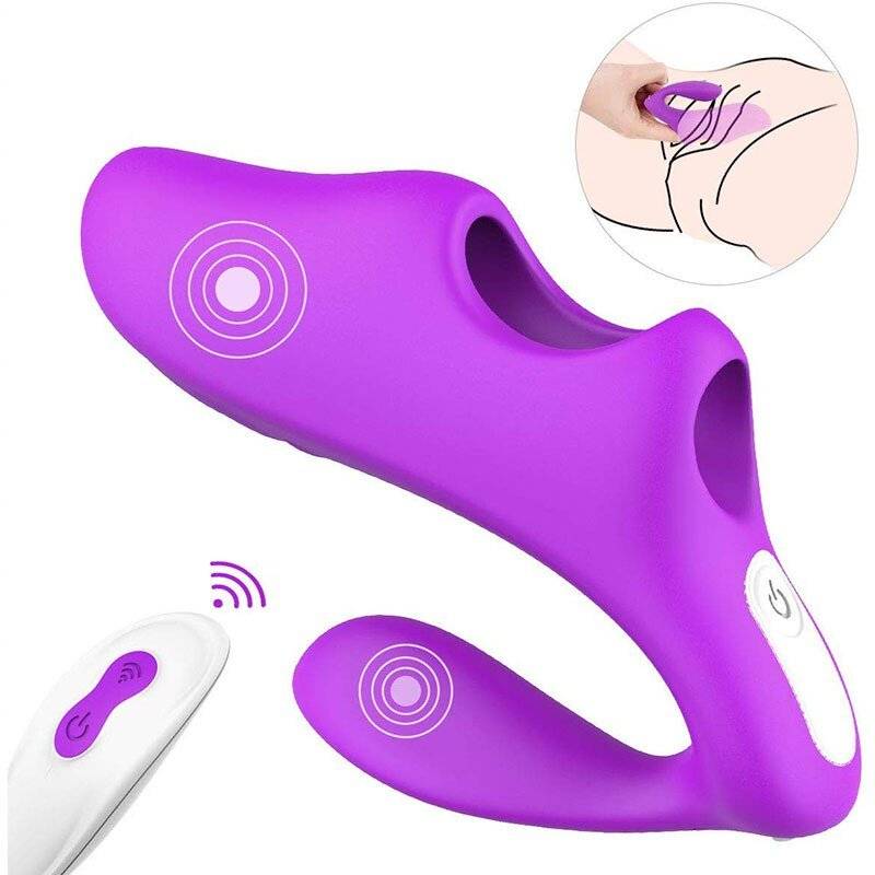 Vibrador de dedo para ponto g, brinquedo sexual para casais com controle remoto, estímulo clitoriano, à prova d'água, para iniciantes