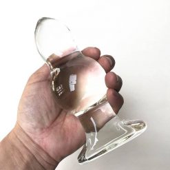 4.5/5./6/7 diâmetro transparente cristal de vidro anal butt plug expansor vibrador anal gspot estimulação masturbação fêmea brinquedo erótico Inserção Plug anal