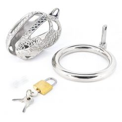 Aço inoxidável lockable galo gaiola masculino dispositivo de castidade cinto com anel cravado bdsm fetiche pênis anel mangas brinquedos sexuais para homem Cintos de Castidade