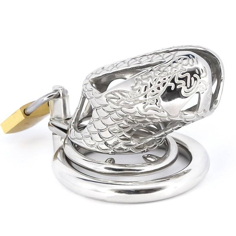 Aço inoxidável lockable galo gaiola masculino dispositivo de castidade cinto com anel cravado bdsm fetiche pênis anel mangas brinquedos sexuais para homem