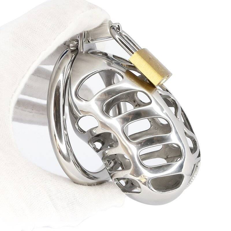 Dispositivo de castidade de aço inoxidável galo gaiola glans anel com cravado lockable penis anel atraso ejaculação bdsm 18 + brinquedos sexuais para homem
