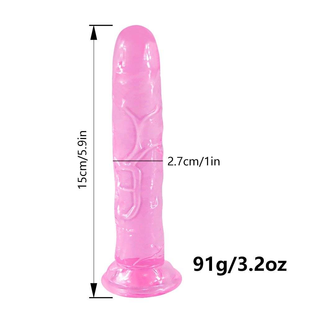 Pênis do vibrador da geléia realista para as mulheres, brinquedos do sexo da mulher do vibrador para adultos ventosa, pênis grande do galo do vibrador anal da vagina para a lésbica