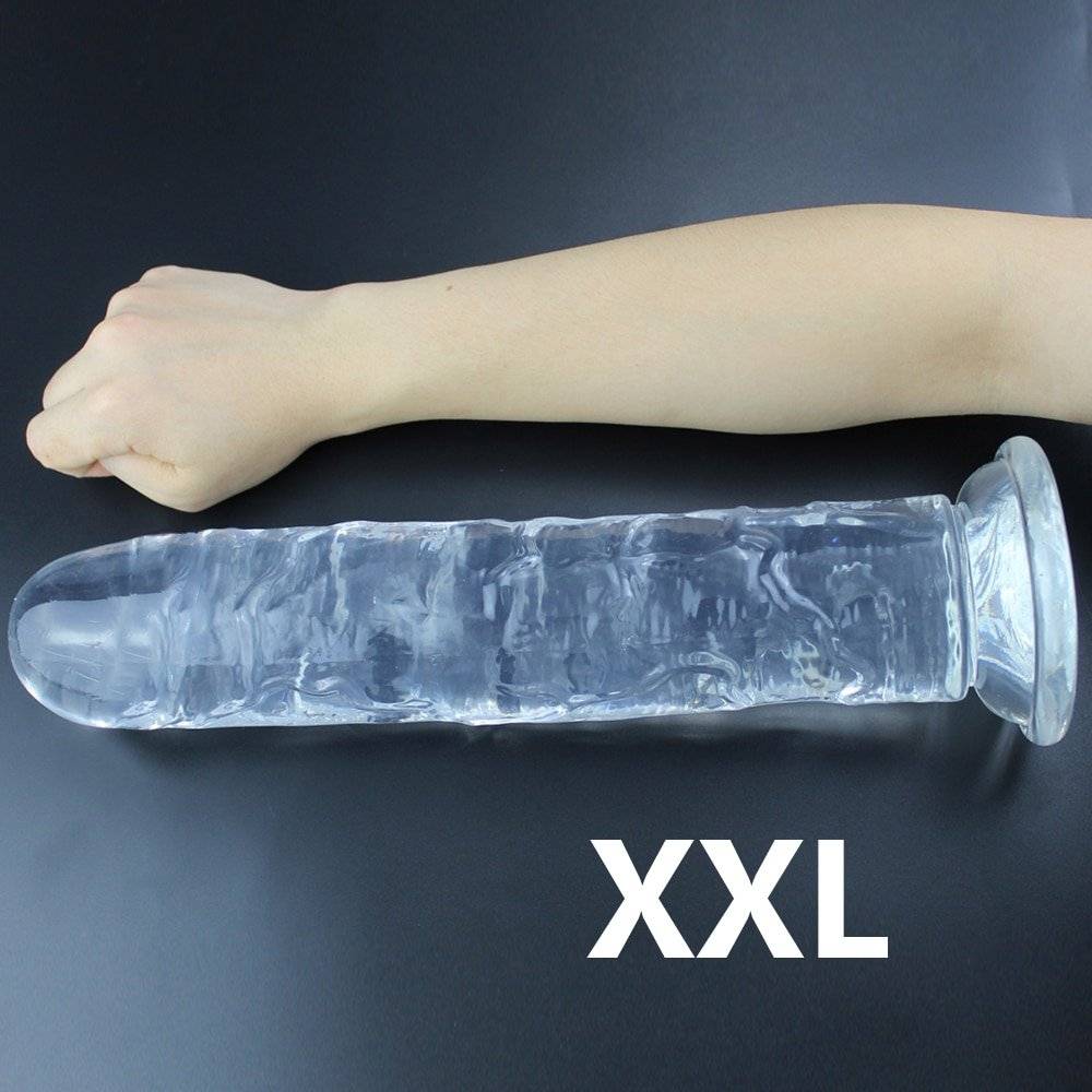 Pênis do vibrador da geléia realista para as mulheres, brinquedos do sexo da mulher do vibrador para adultos ventosa, pênis grande do galo do vibrador anal da vagina para a lésbica