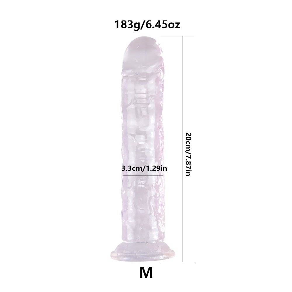 Pênis do vibrador da geléia realista para as mulheres, brinquedos do sexo da mulher do vibrador para adultos ventosa, pênis grande do galo do vibrador anal da vagina para a lésbica