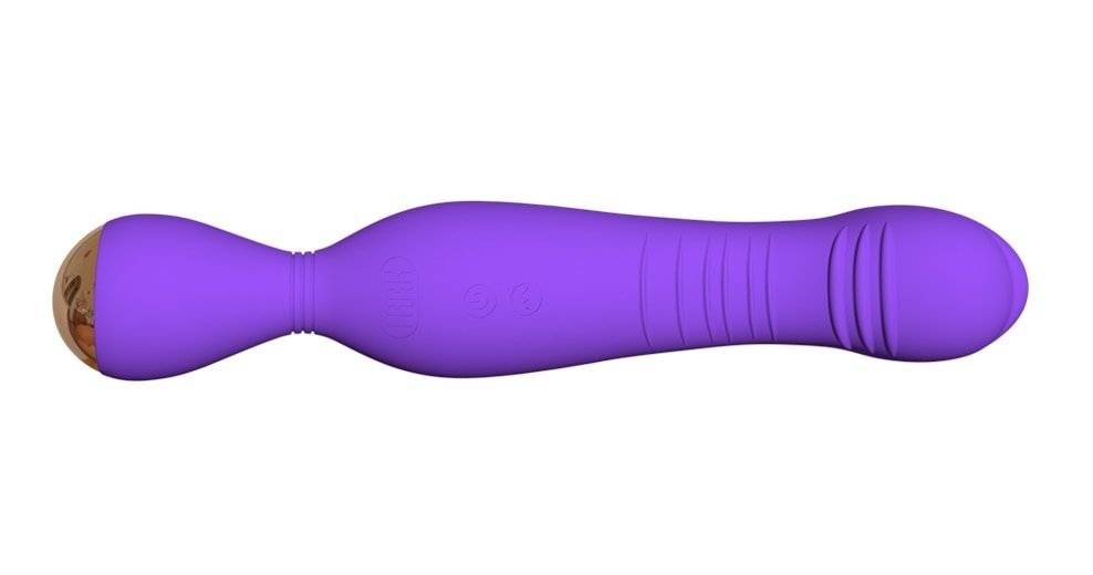 Faak varinha de silicone vibrador poderoso usb recarga cabeça dupla vibratória plug anal clit masturbação massagem próstata vibrador anal