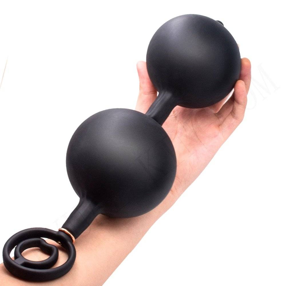 Built-na Esfera De Aço Plugue Anal Inflável Big Longo Auns Bunda Masturbador Prostate Massager G-spot Clitóris Estimulador brinquedos adultos Do Sexo