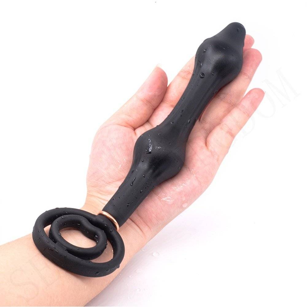 Built-na Esfera De Aço Plugue Anal Inflável Big Longo Auns Bunda Masturbador Prostate Massager G-spot Clitóris Estimulador brinquedos adultos Do Sexo