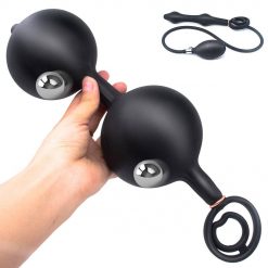 Plug Inflável Com Preenchimento De Esferas Bomba A Ar Inserção Plug anal Estimulador de Próstata Inflável