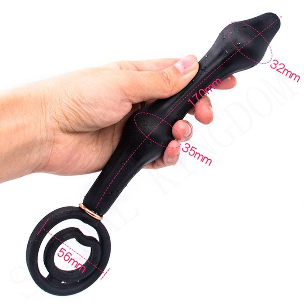 Built-na Esfera De Aço Plugue Anal Inflável Big Longo Auns Bunda Masturbador Prostate Massager G-spot Clitóris Estimulador brinquedos adultos Do Sexo