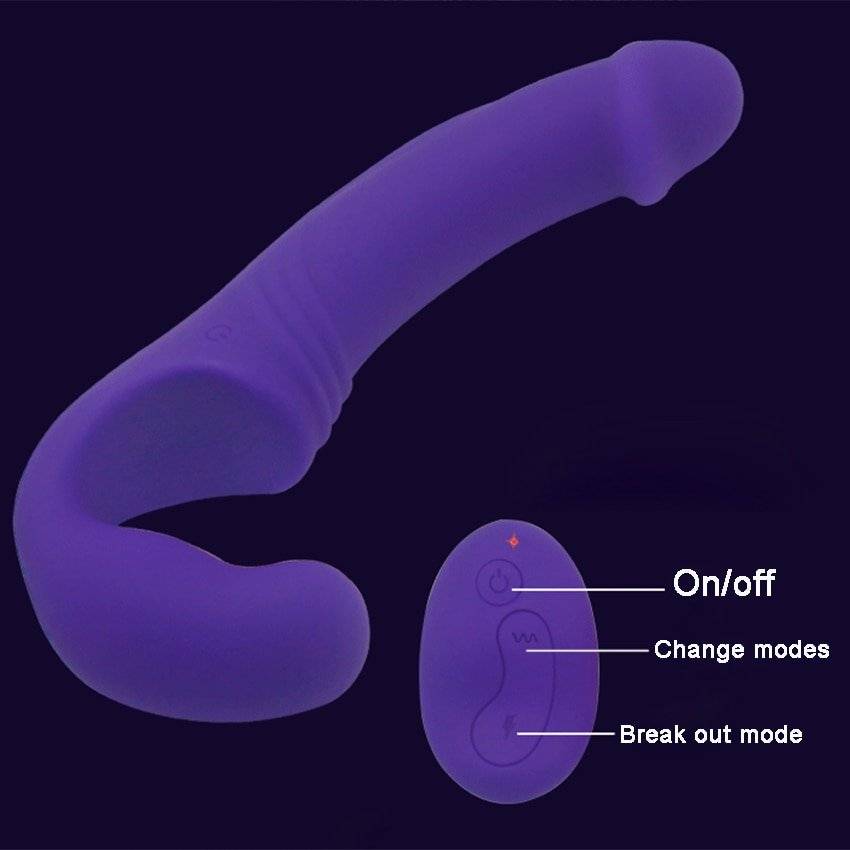 APHRODISIA Strapless Strap-on Dildo Vibrator for Couples Lesbian Wireless Remote Control Double Ended Vibrating Adult Sex Toys
