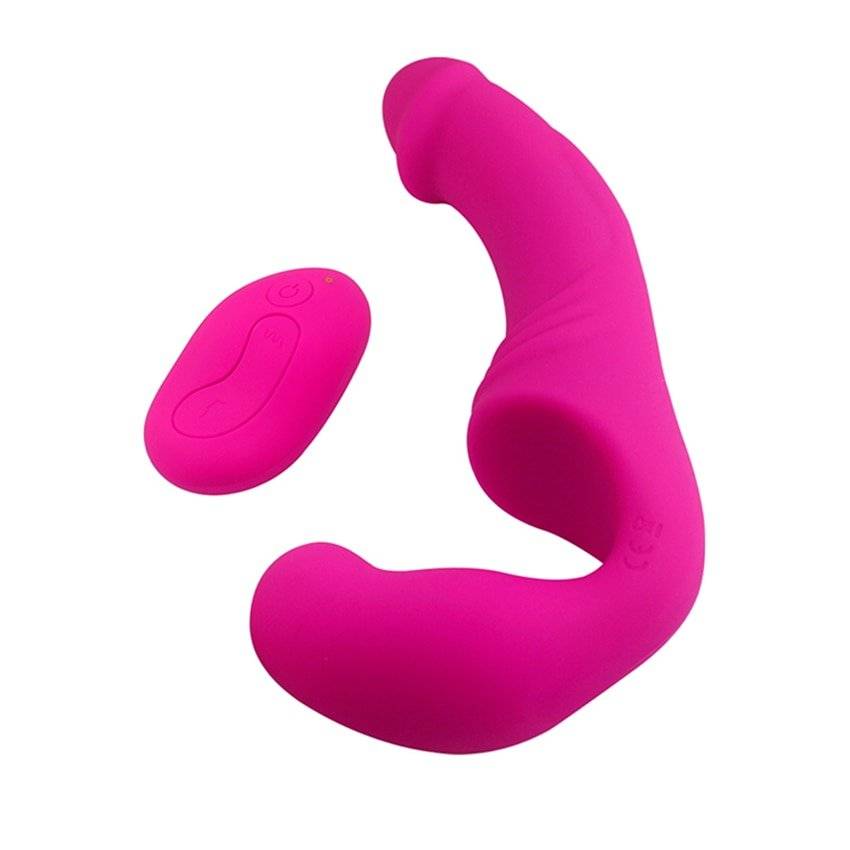 APHRODISIA Strapless Strap-on Dildo Vibrator for Couples Lesbian Wireless Remote Control Double Ended Vibrating Adult Sex Toys