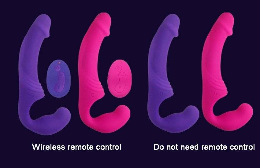 APHRODISIA Strapless Strap-on Dildo Vibrator for Couples Lesbian Wireless Remote Control Double Ended Vibrating Adult Sex Toys