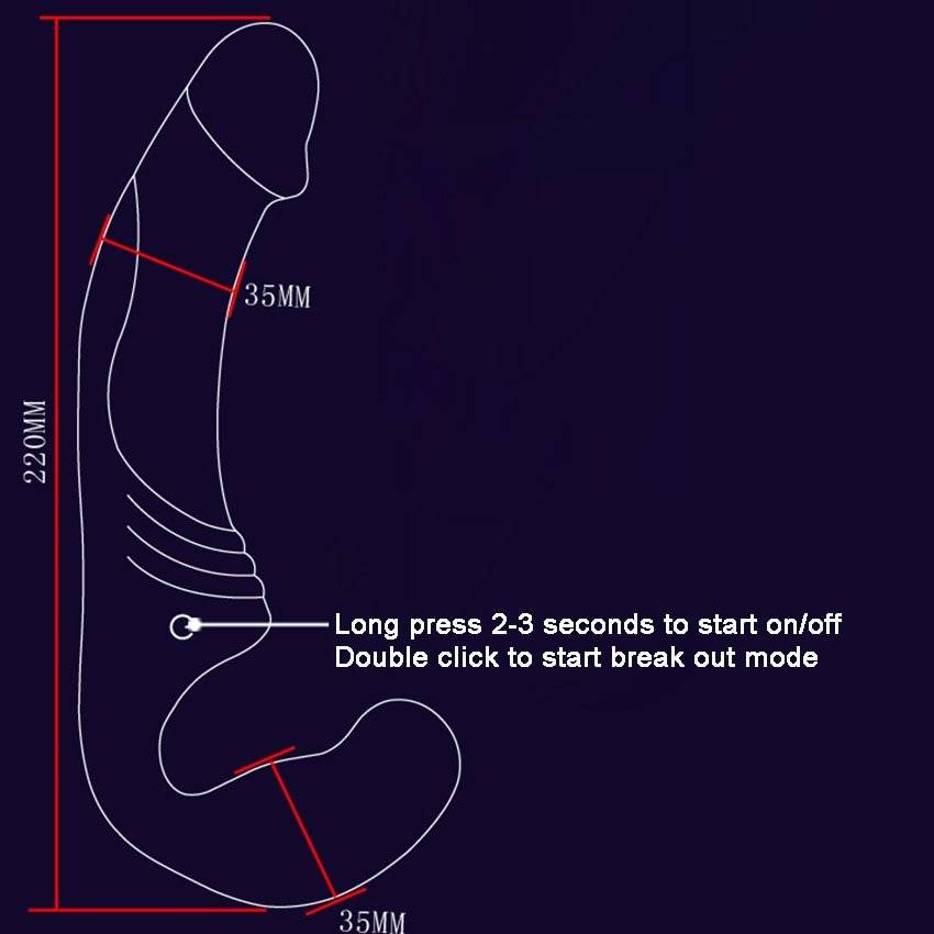 APHRODISIA Strapless Strap-on Dildo Vibrator for Couples Lesbian Wireless Remote Control Double Ended Vibrating Adult Sex Toys