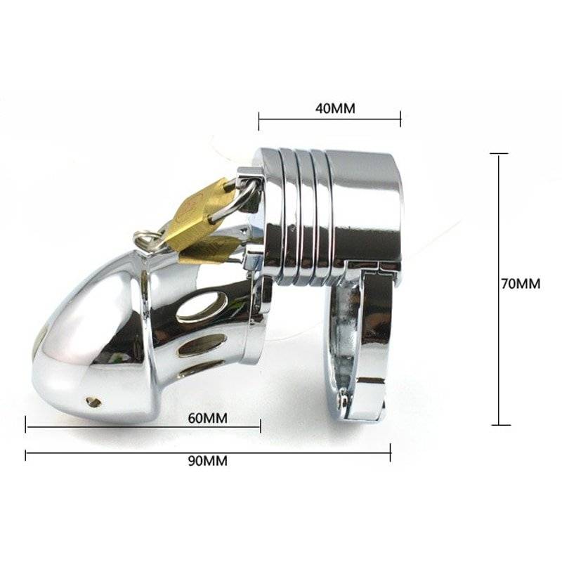 Dispositivo de castidade masculino, gaiola de metal para castidade com anel peniano ajustável, brinquedos sexuais para homens, cinto de castidade