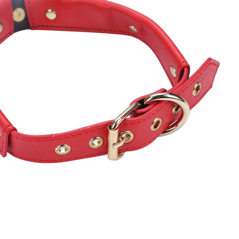 Couro do plutônio coleira de cachorro e coleira pescoço escravidão restrição com corrente de aço adulto escravo traje jogo sm brinquedo sexo para casal