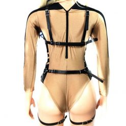 Lingerie de Arnês de Couro Corpo Feminino Harness Full Body Vestuário