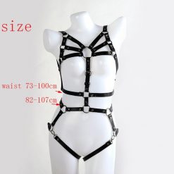 Lingerie Harness Body Suspensório Arnês de Couro BDSM Vestuário