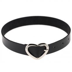 Choker Gargantilha Com Pingente – Colares De Couro E Metal Vestuário Bondage