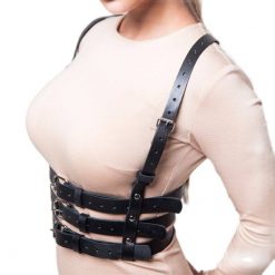 Ligas De Couro Arnês – Suspensórios Para Busto Harness Feminino Vestuário