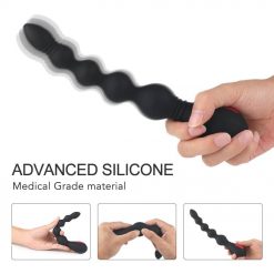 Vibrador Anal Beads Plug Com Gomos Crescentes Inserção Plug anal Estimulador de Próstata Vibradores