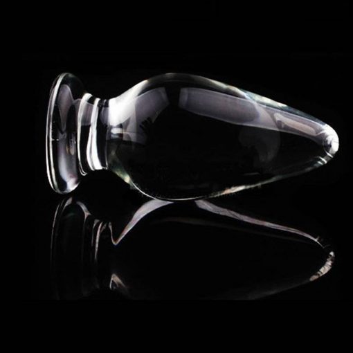 Candiway vidro anal plug clear crystal grande bola afilado ânus bunda plug brinquedos sexuais para adultos masturbação produtos do sexo gay lésbica Inserção Plug anal