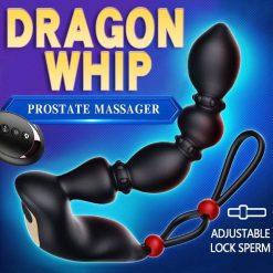 Vibrador Massageador Anal – Chicote De Dragão – Dupla Trava Inserção Plug anal Jogos Adultos Vibradores