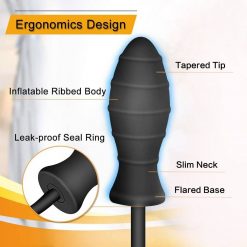 Inflável enorme anal butt plug rosca bola feminino vaginal anal dilatador expansível silicone massageador de próstata brinquedos sexuais Inserção Plug anal