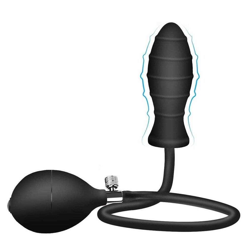 Inflável enorme anal butt plug rosca bola feminino vaginal anal dilatador expansível silicone massageador de próstata brinquedos sexuais