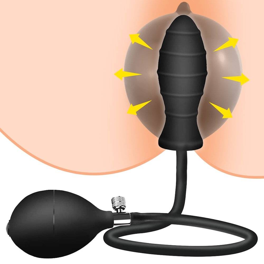 Inflável enorme anal butt plug rosca bola feminino vaginal anal dilatador expansível silicone massageador de próstata brinquedos sexuais